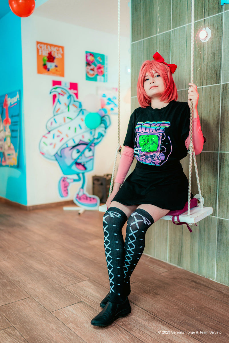 Doki Doki Literature Club Play With Me T-Shirt, Blk, M