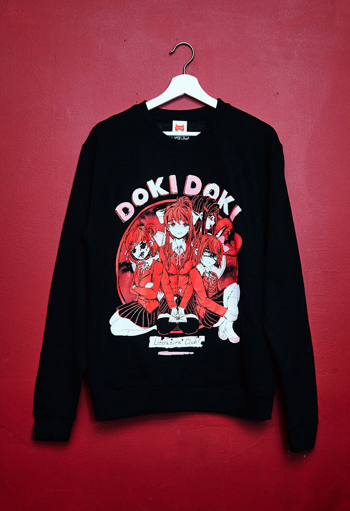 DOKI DOKI BLACK SWEATER – Serenity Forge Store