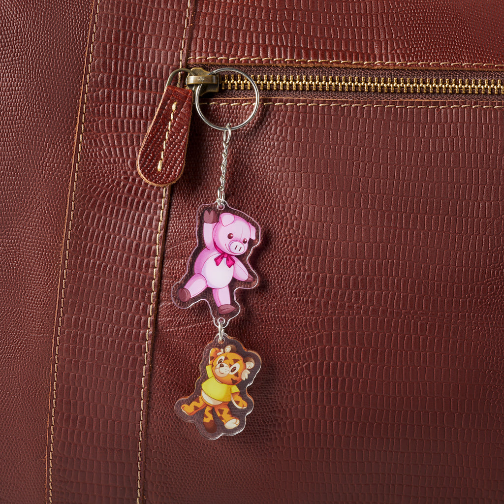 Pig & Tiger Linked Keychain – Serenity Forge Store